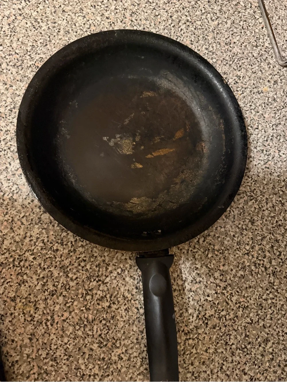 Non-Branded Black Frying Pan with Handle - Durable Everyday Skillet